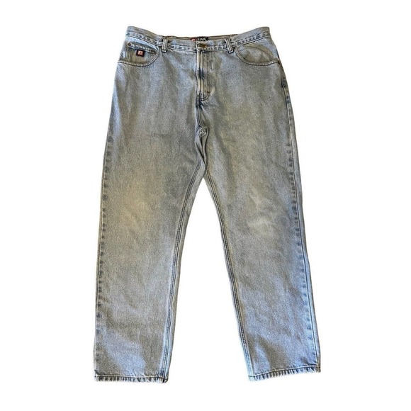 Vintage 90s Ralph Lauren Chaps Jeans Mens 38 x 30 Stone Wash Blue Denim - Picture 1 of 9